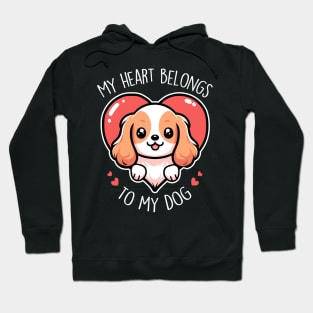 Valentine's Day Cavalier King Charles Spaniel Dog Hoodie